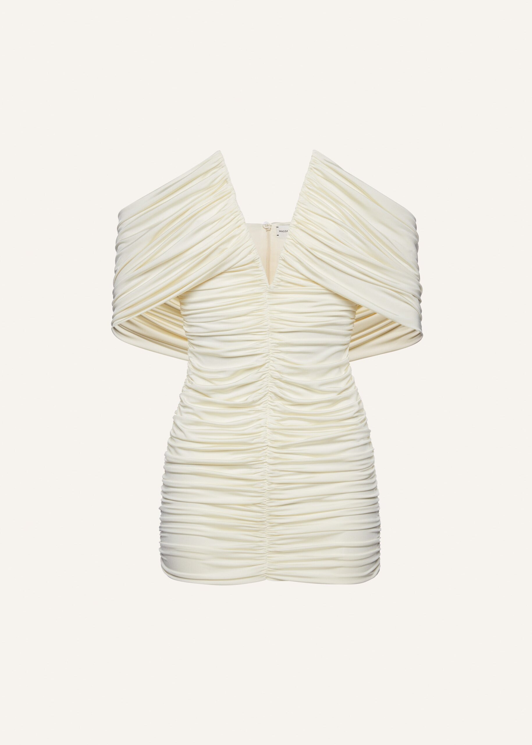 WIRED V NECK RUCHED MINI DRESS