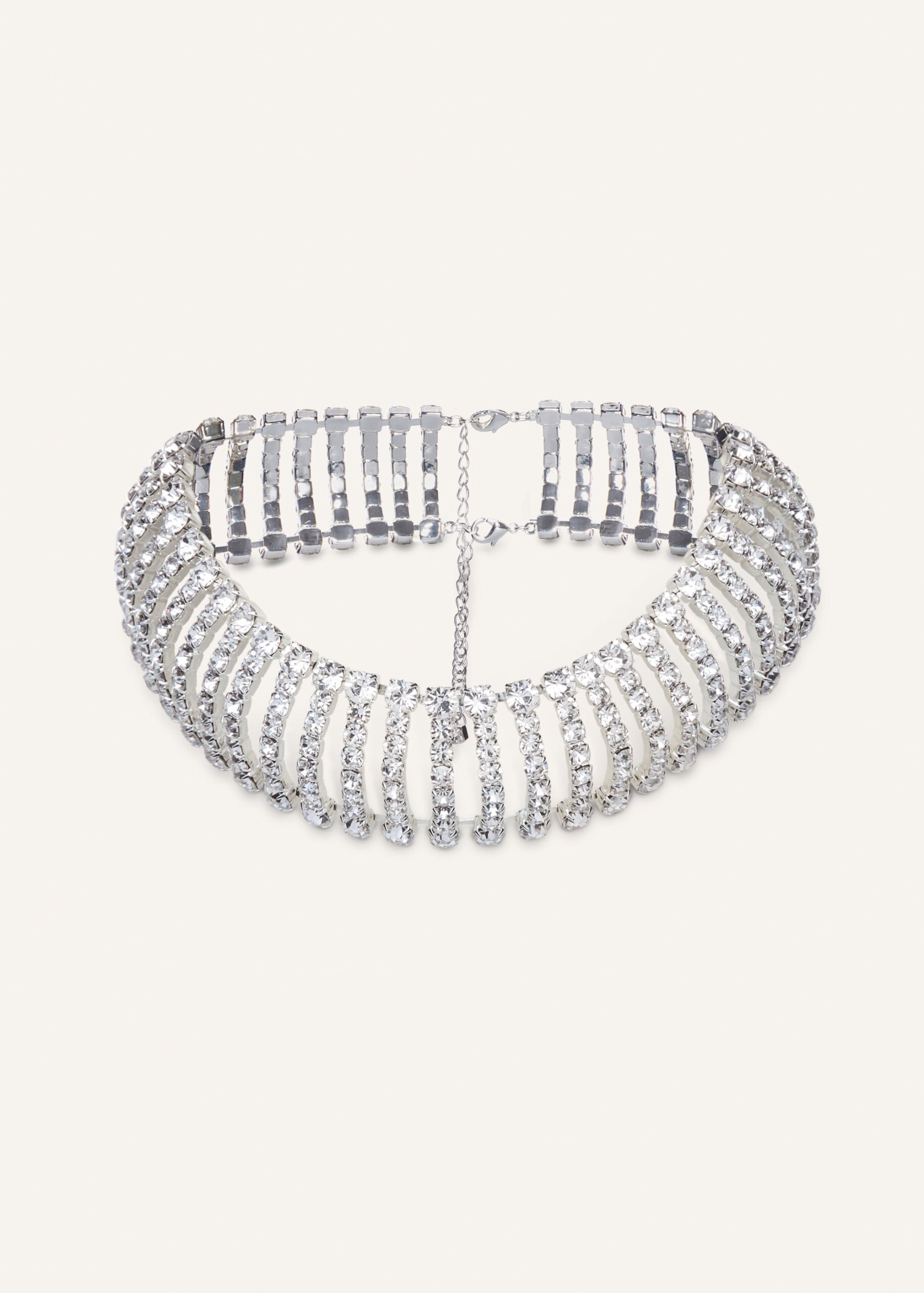 DOMED CHOKER IN SILVER