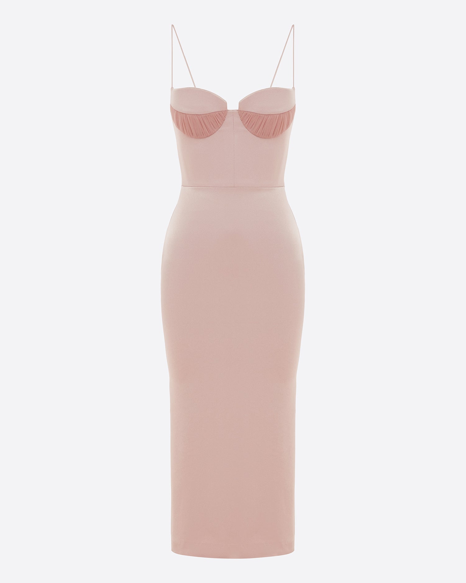SWEETHEART DRESS IN SATIN CREPE