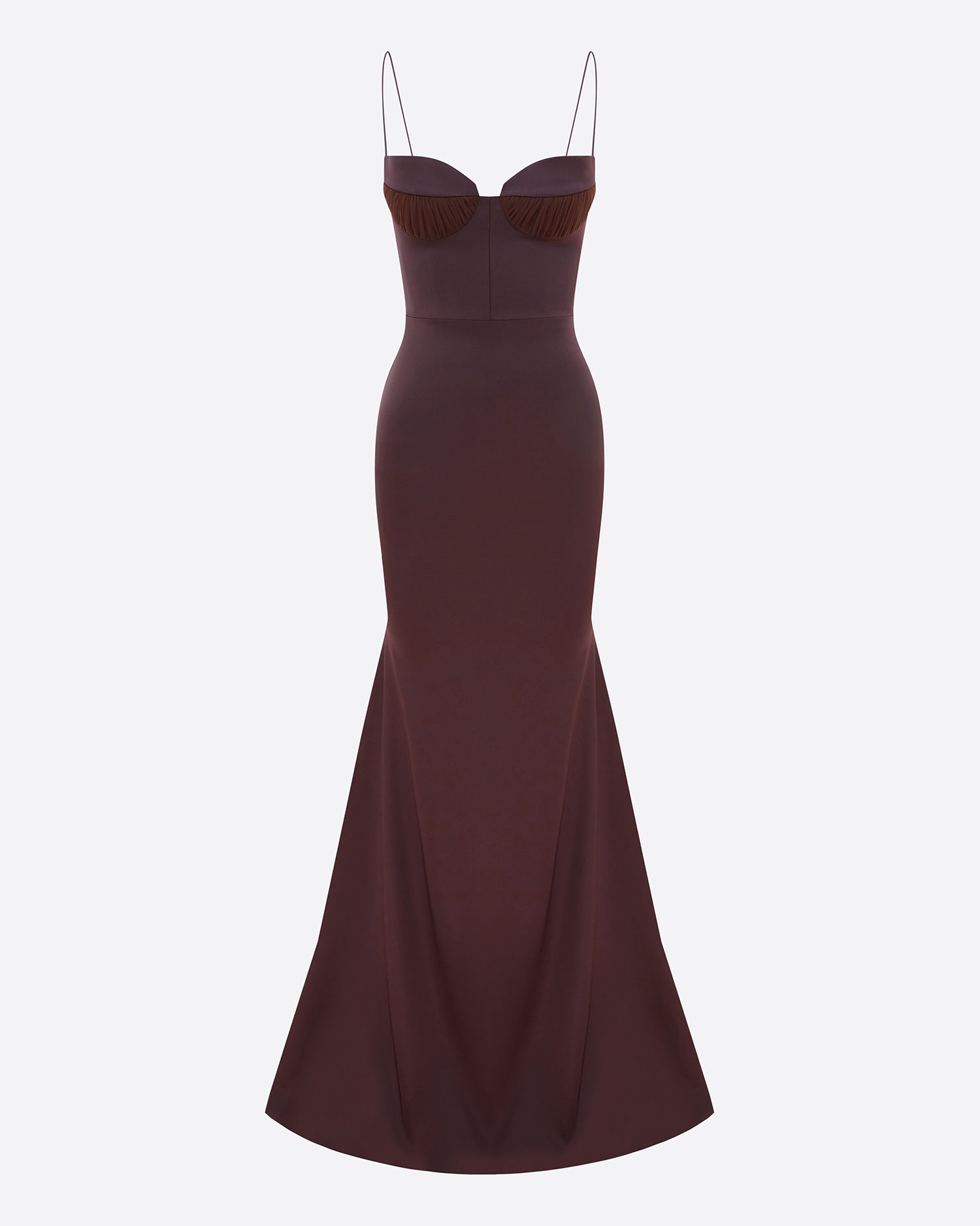 SWEETHEART GOWN IN SATIN CREPE