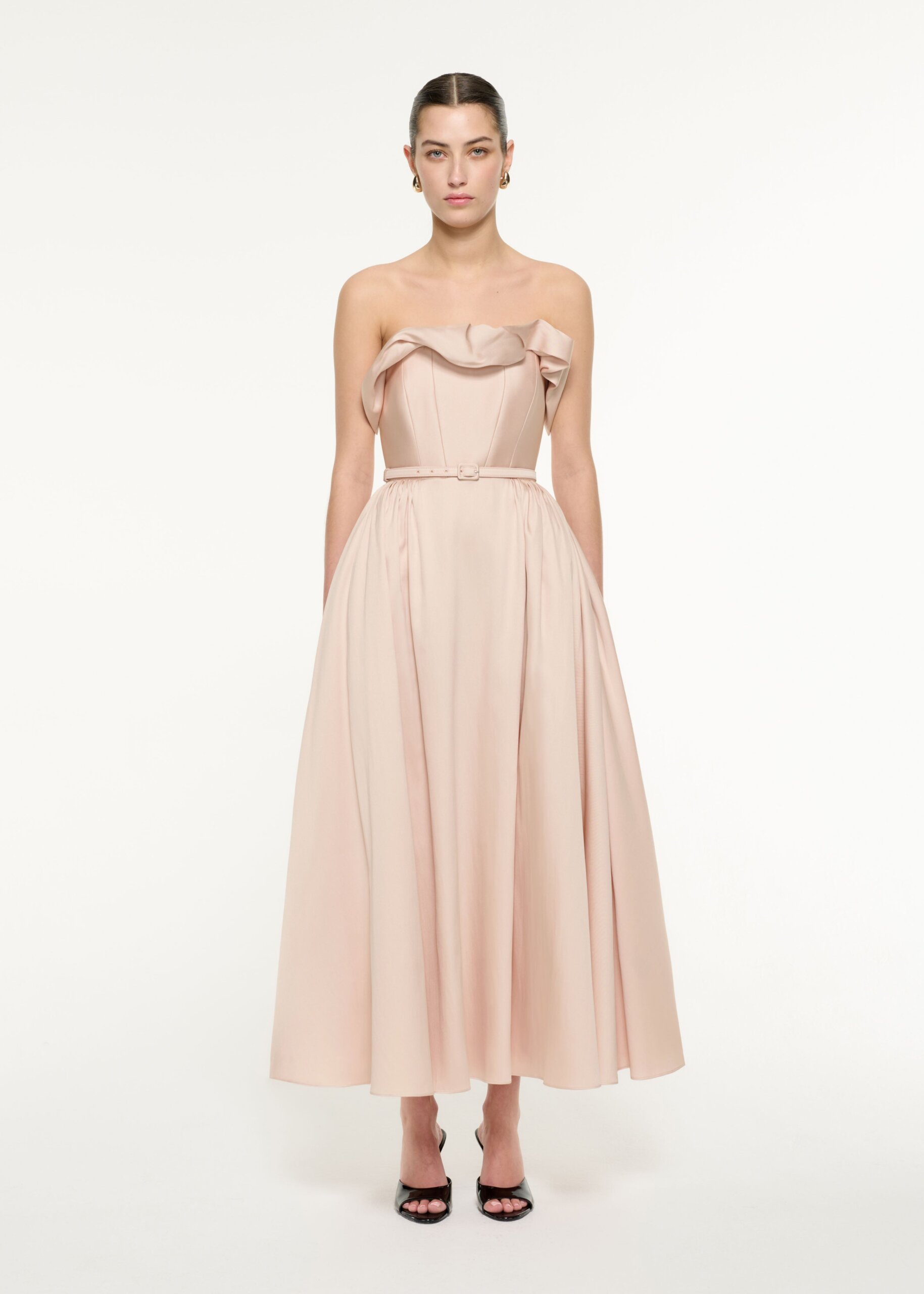 RUFFLE MIDI DRESS