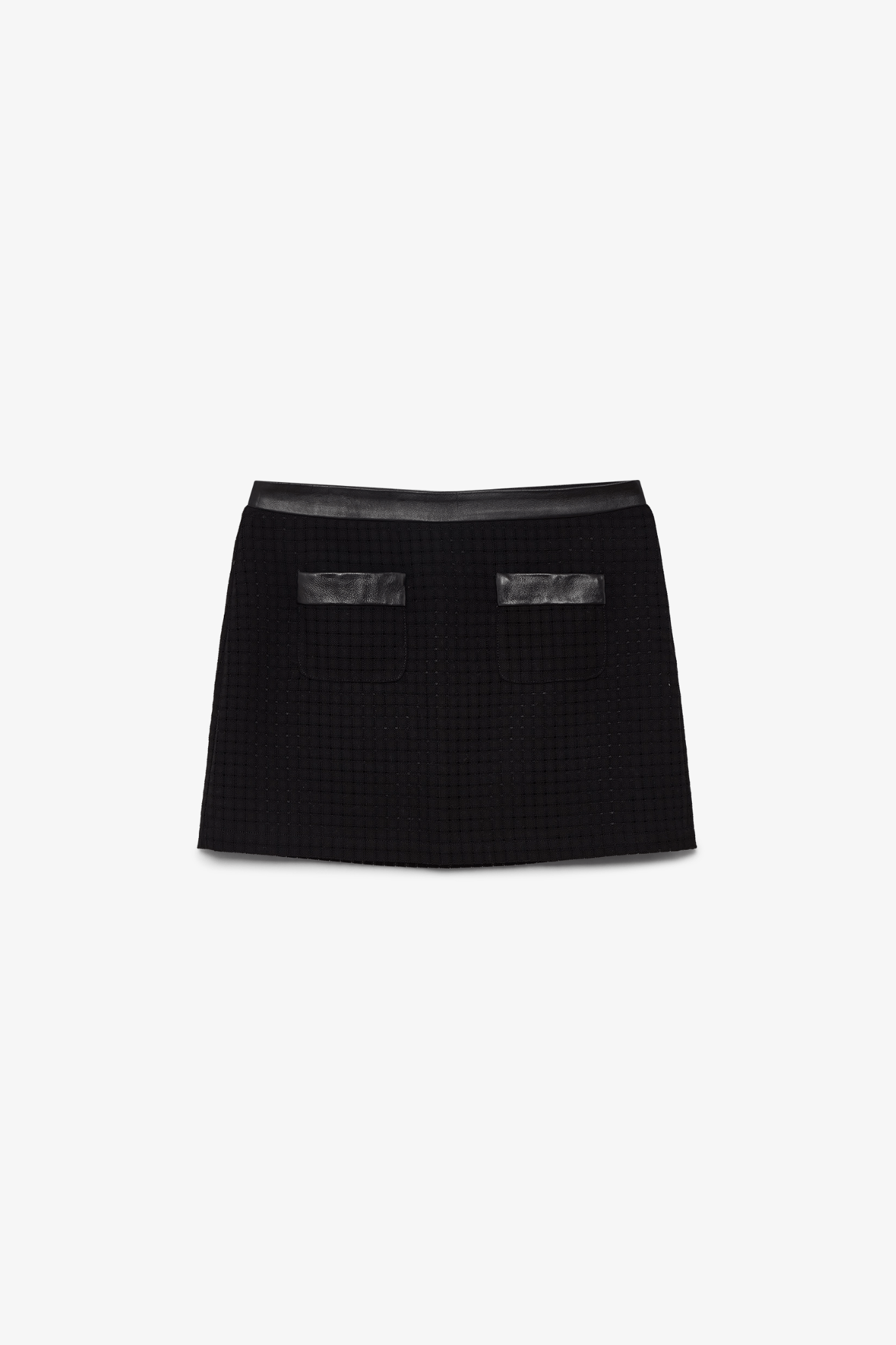 OPEN WEAVE TAILORED SKIRT