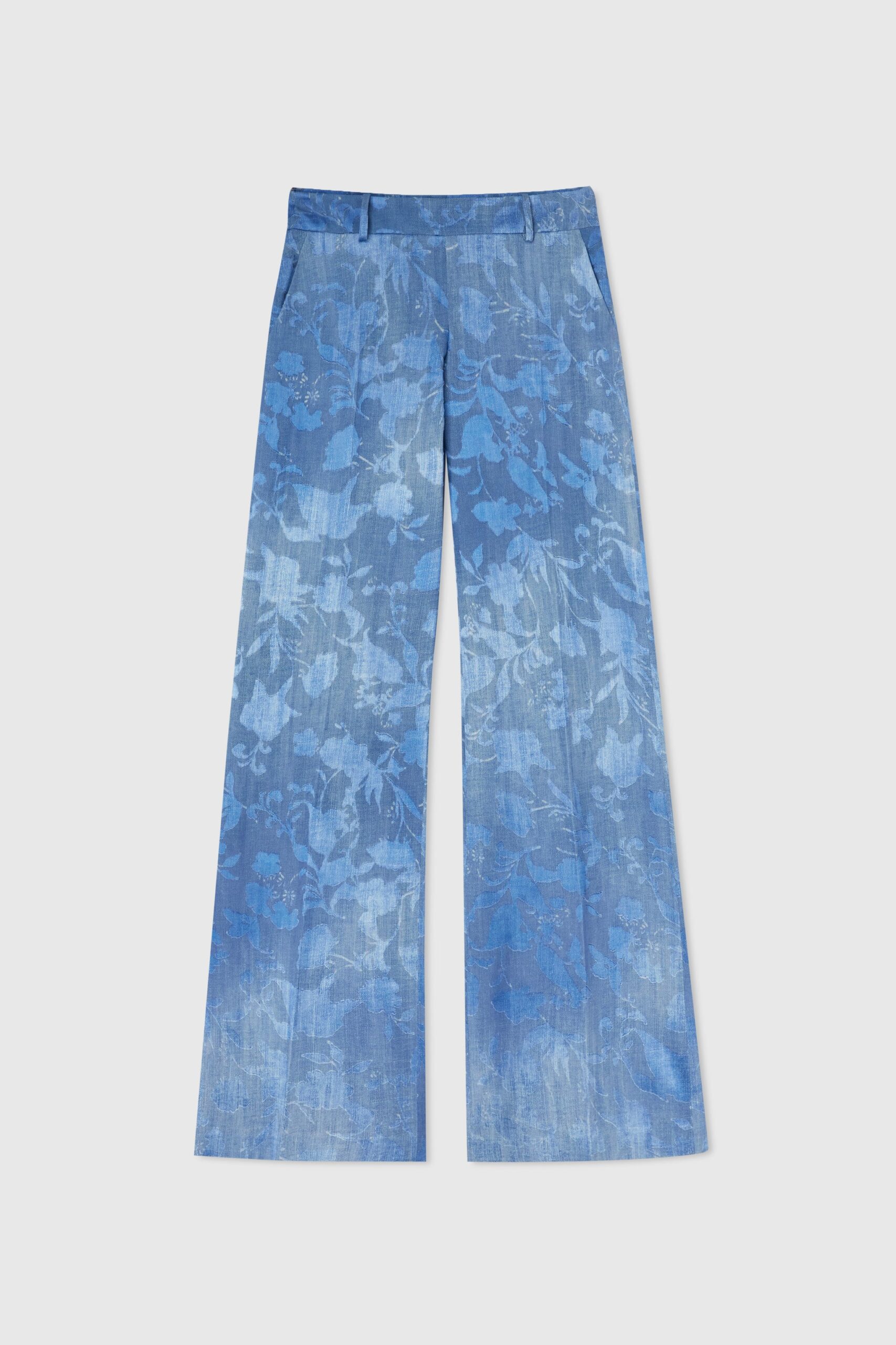 SILK PALAZZO FLORAL PANT