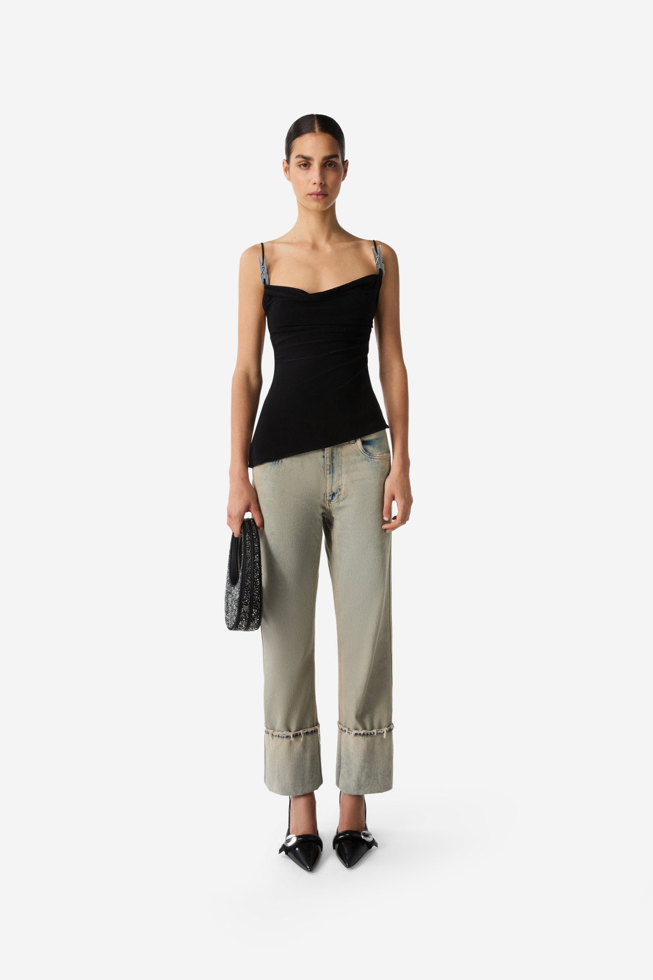 DRAPED WASHING CLIPS TOP