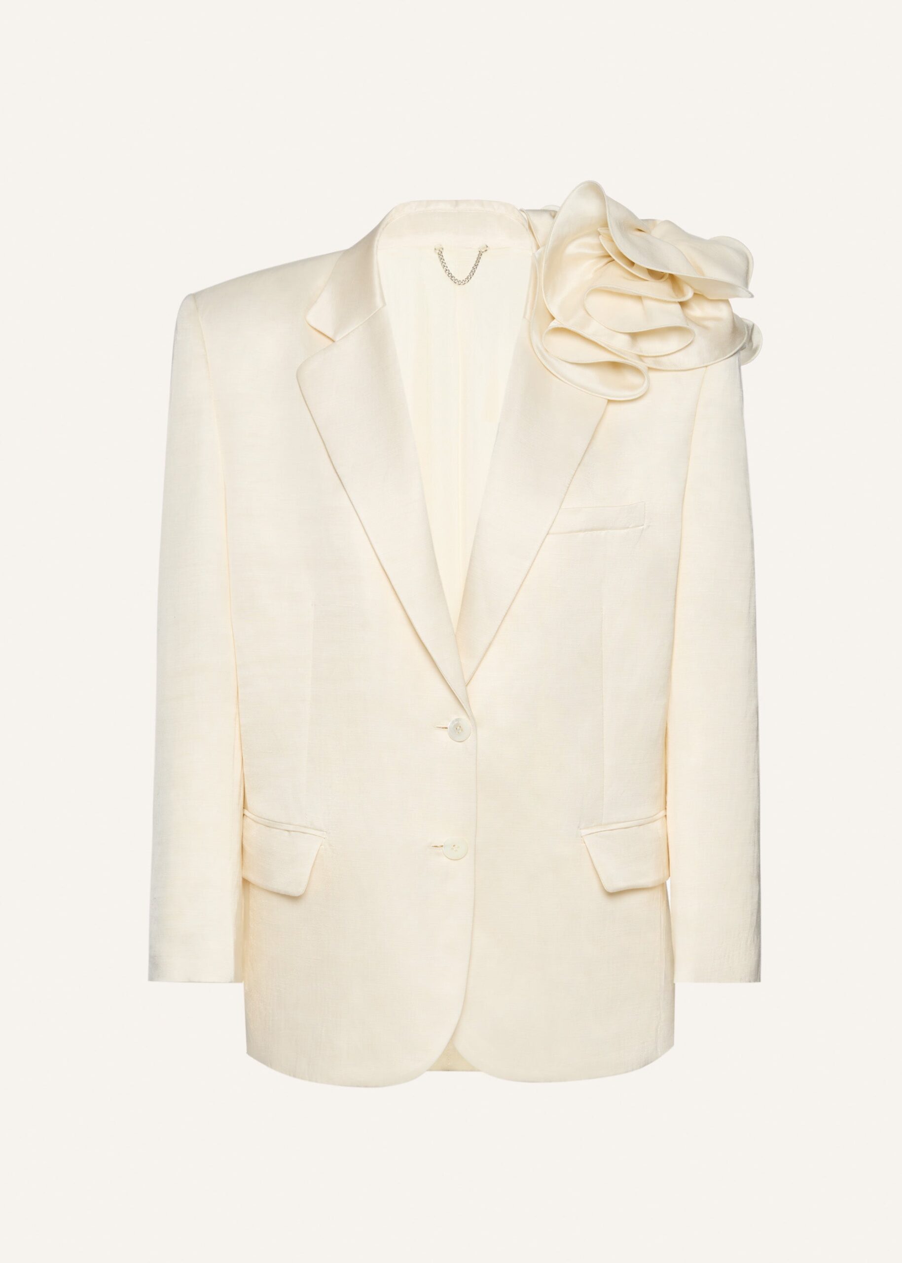 FLOWER APPLIQUE OVERSIZED BLAZER