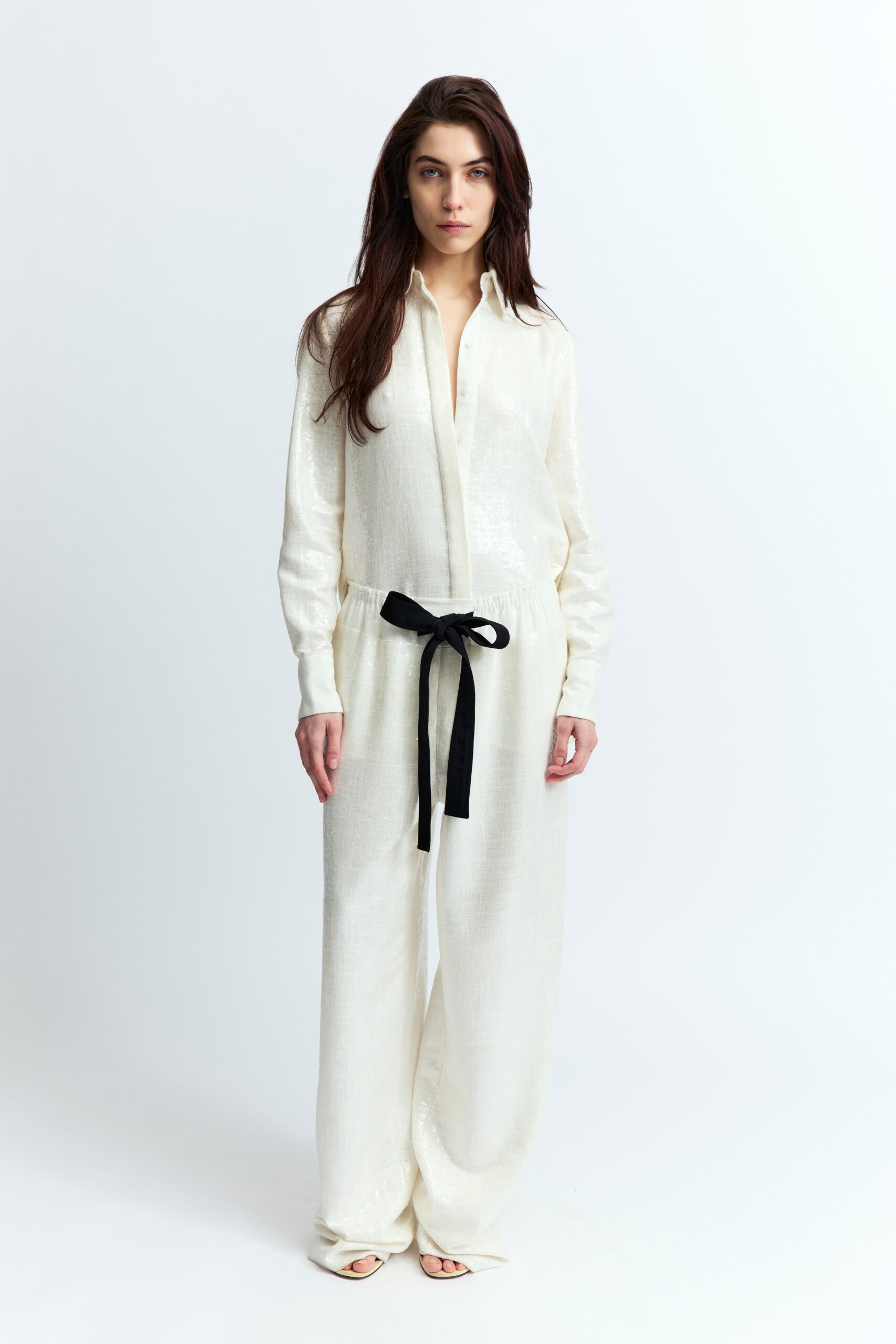 MARLEY SHIRT IN SEQUIN LINEN