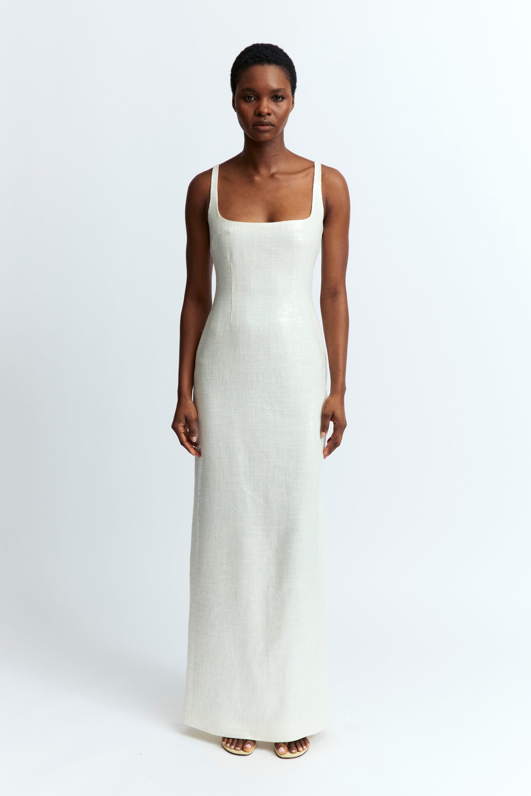 ELECTRA GOWN IN SEQUIN LINEN