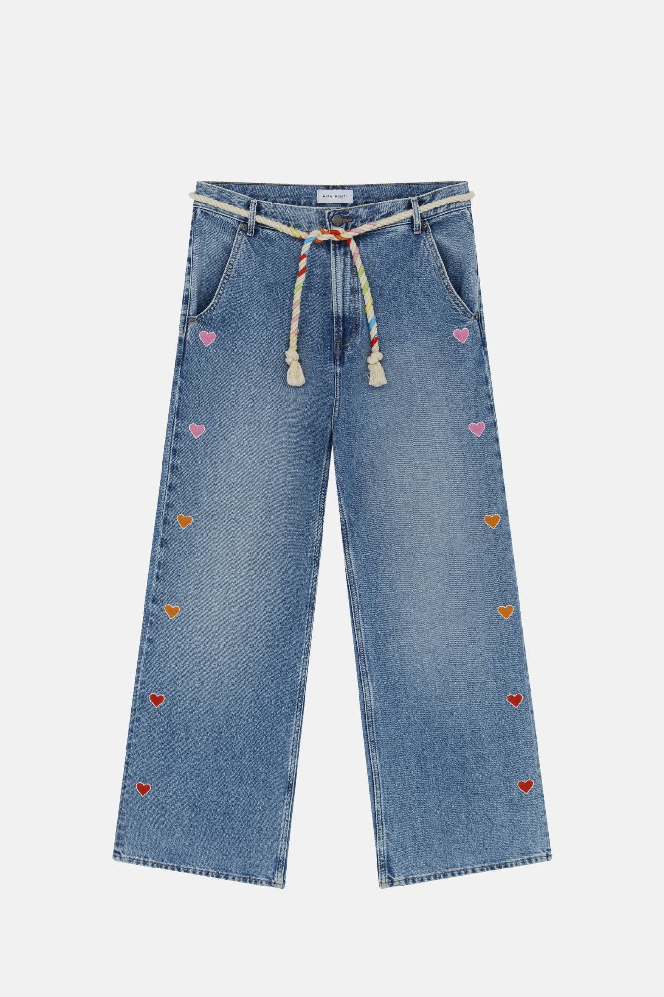 EMBROIDERED HEARTS JEANS