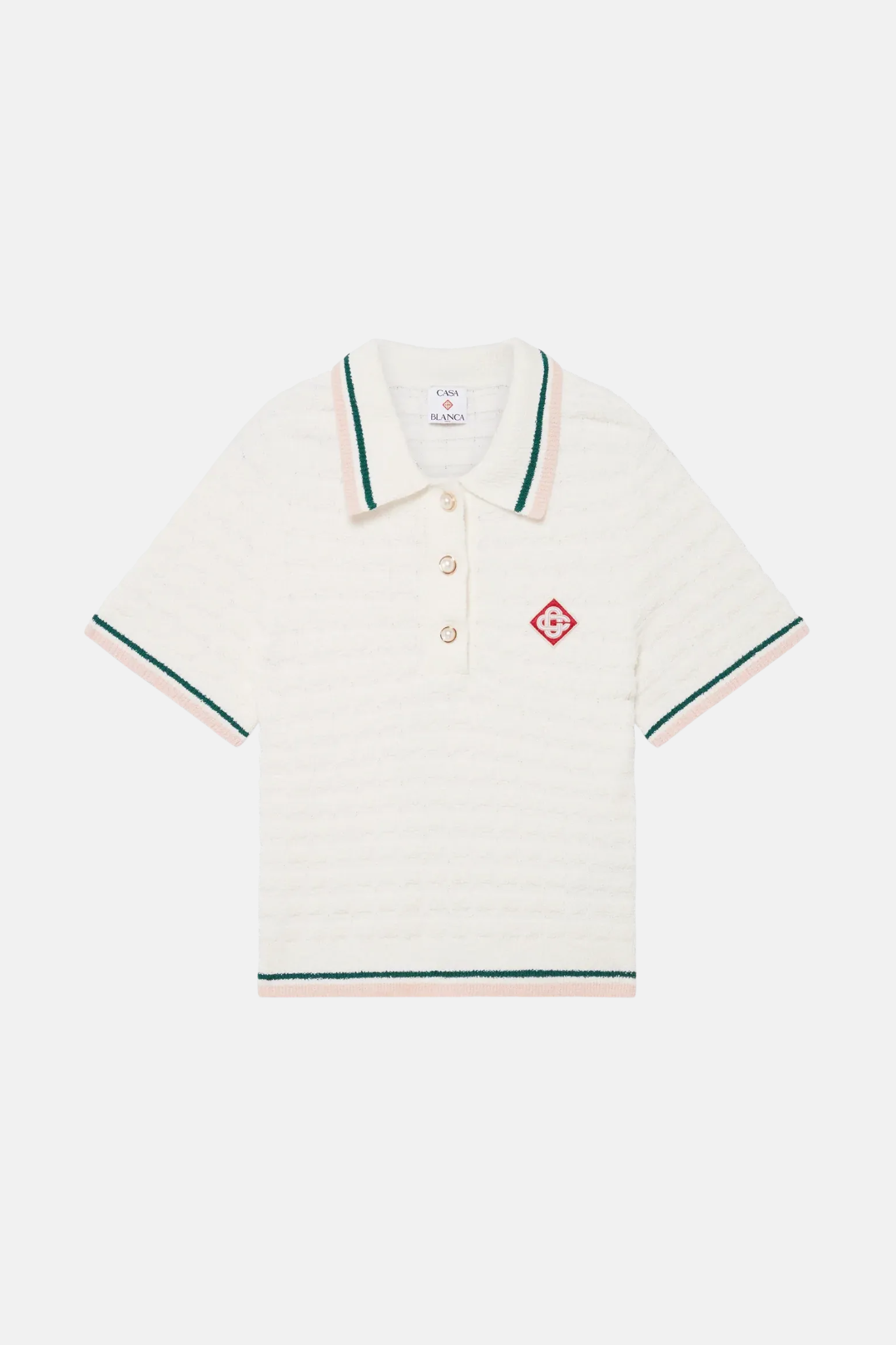 COTTON BOUCLÉ POLO SHIRT