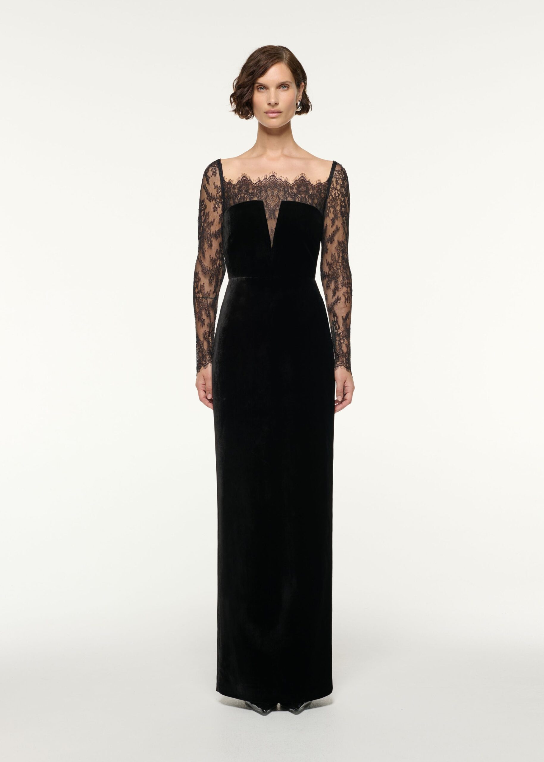LACE AND VELVET GOWN