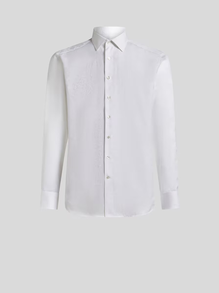 ROMA COTTON SHIRT WITH JACQUARD