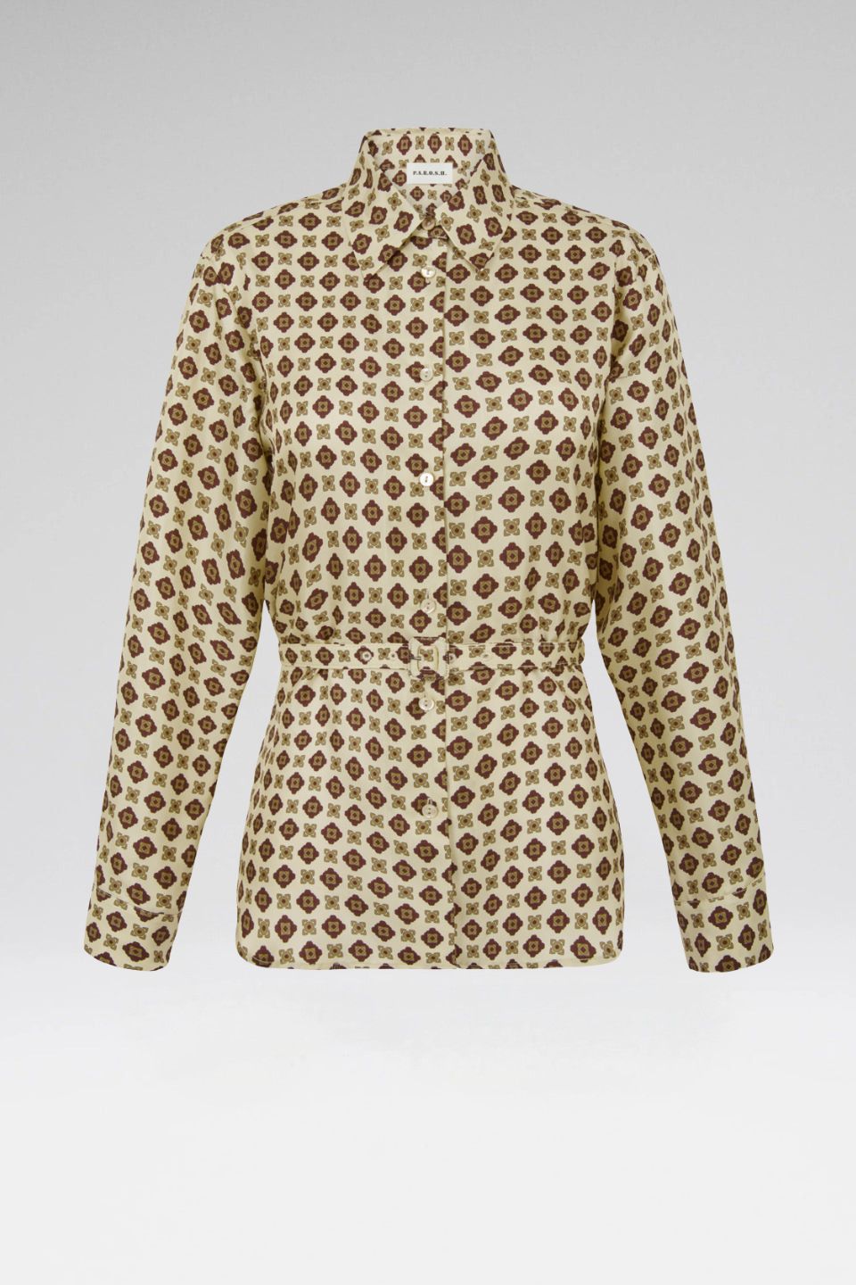 SATIN SHIRT WITH BELT