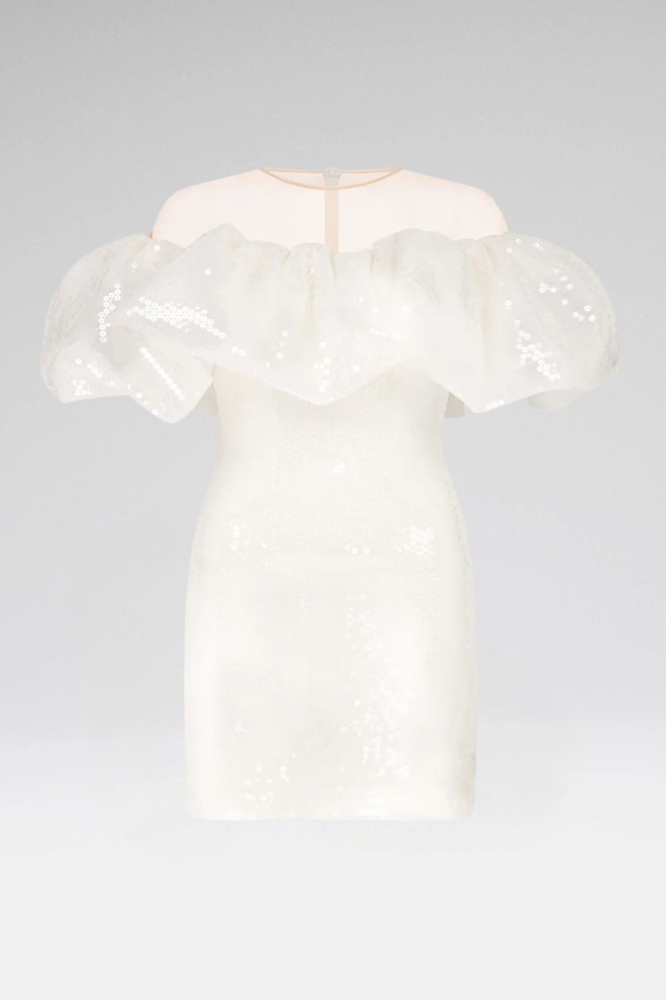 PUFF TOP DETAIL SEQUIN MINI DRESS