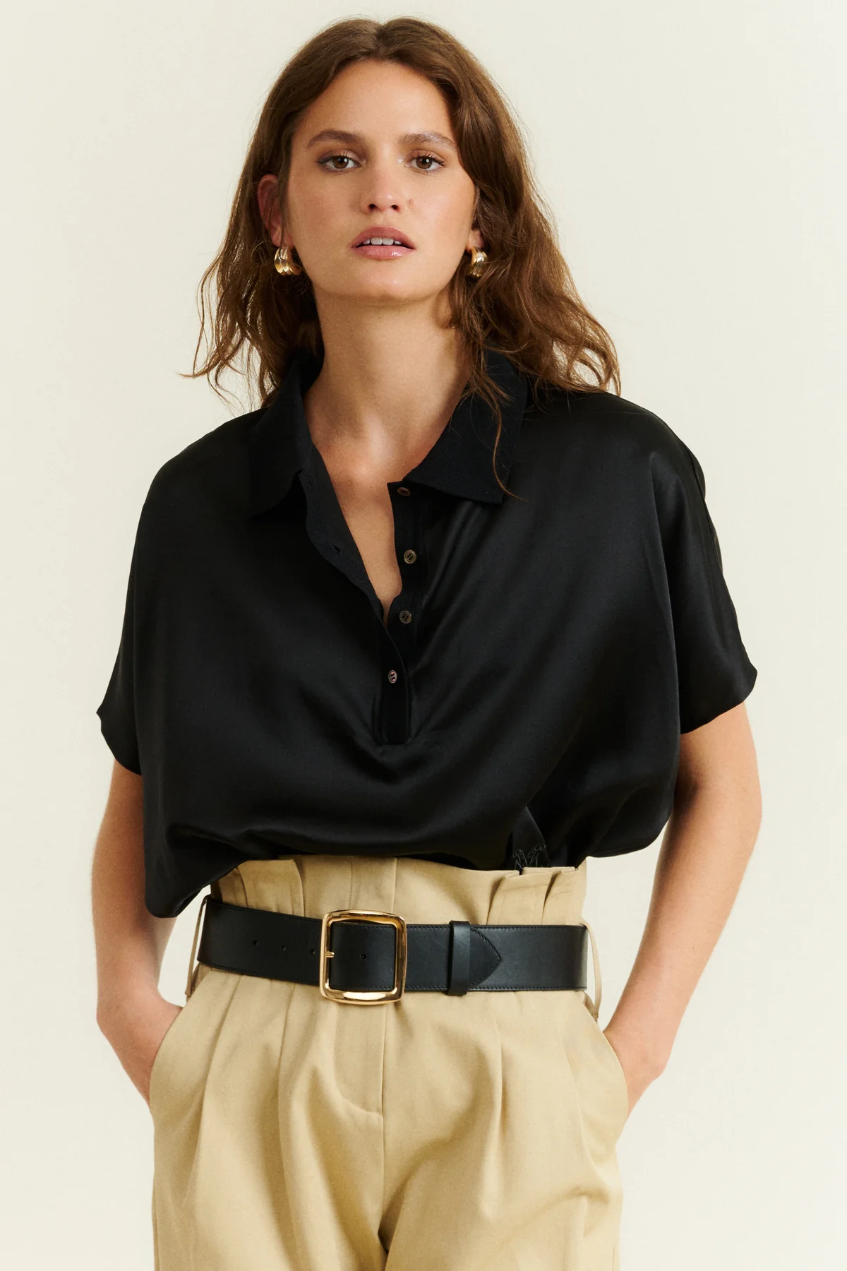 ISABELLE SILK POLO