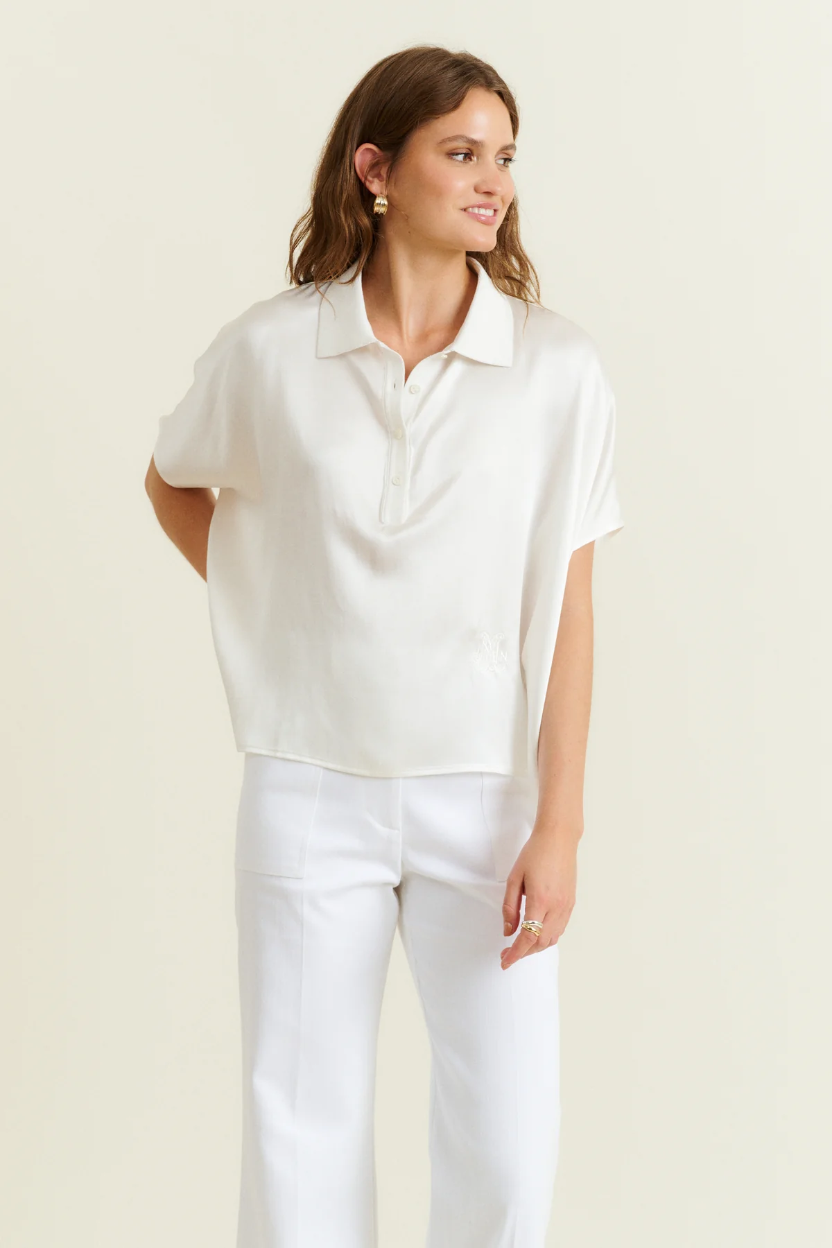 ISABELLE SILK POLO