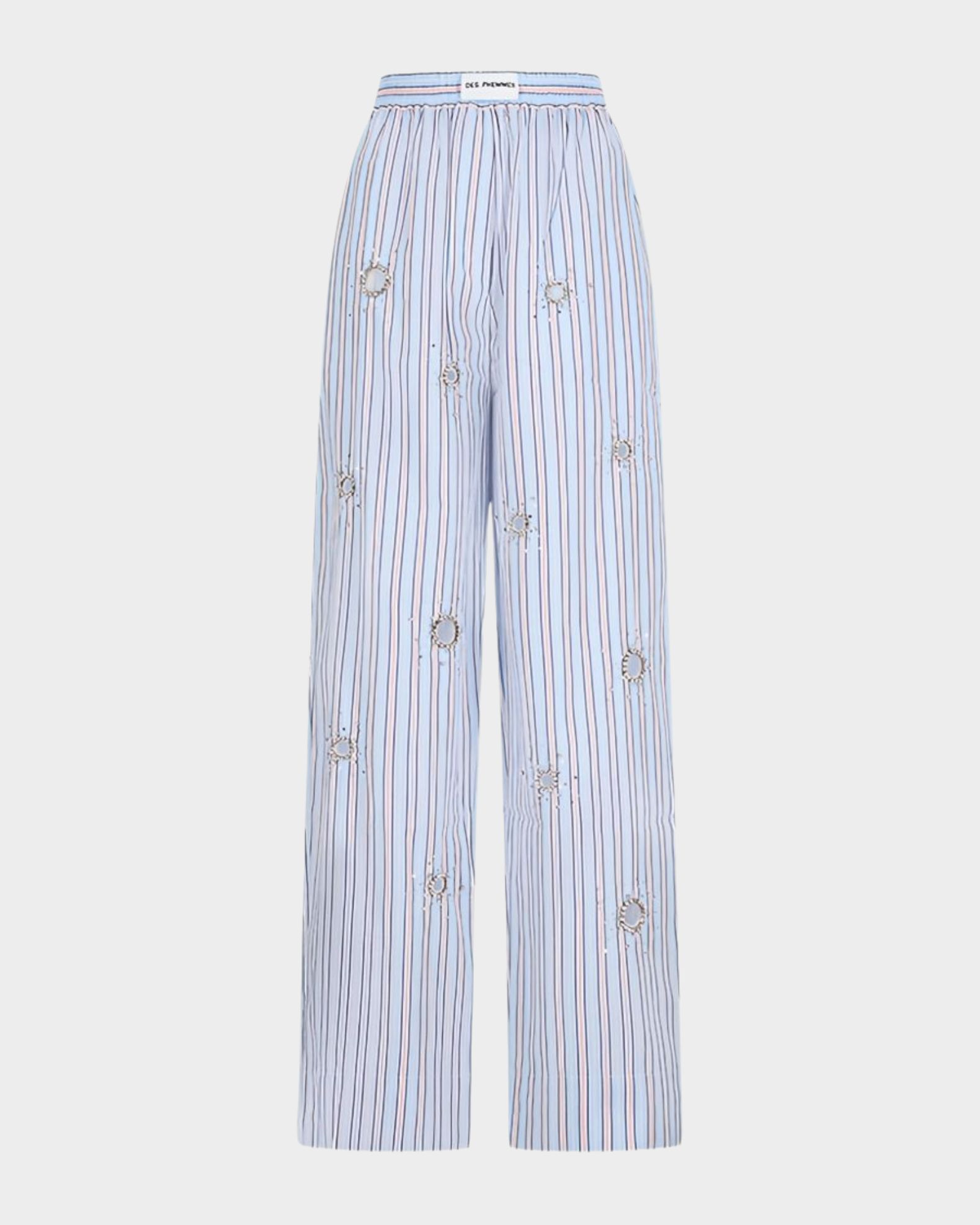 EMBELLISHED STRIPED PANTS